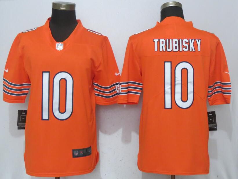 Men Chicago Bears #10 Trubisky Orange Vapor Untouchable Nike Limited Player NFL Jerseys->san francisco 49ers->NFL Jersey